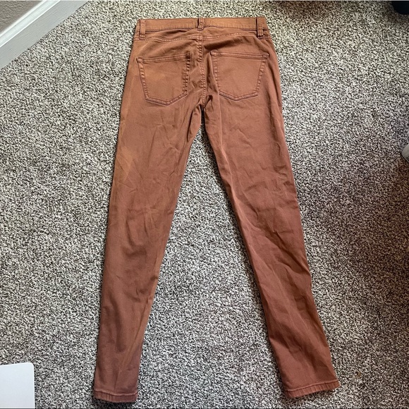 BDG Burnt Orange Mid-rise Cropped Panel Skinny Jeans Women's size 25 - Picture 3 of 4